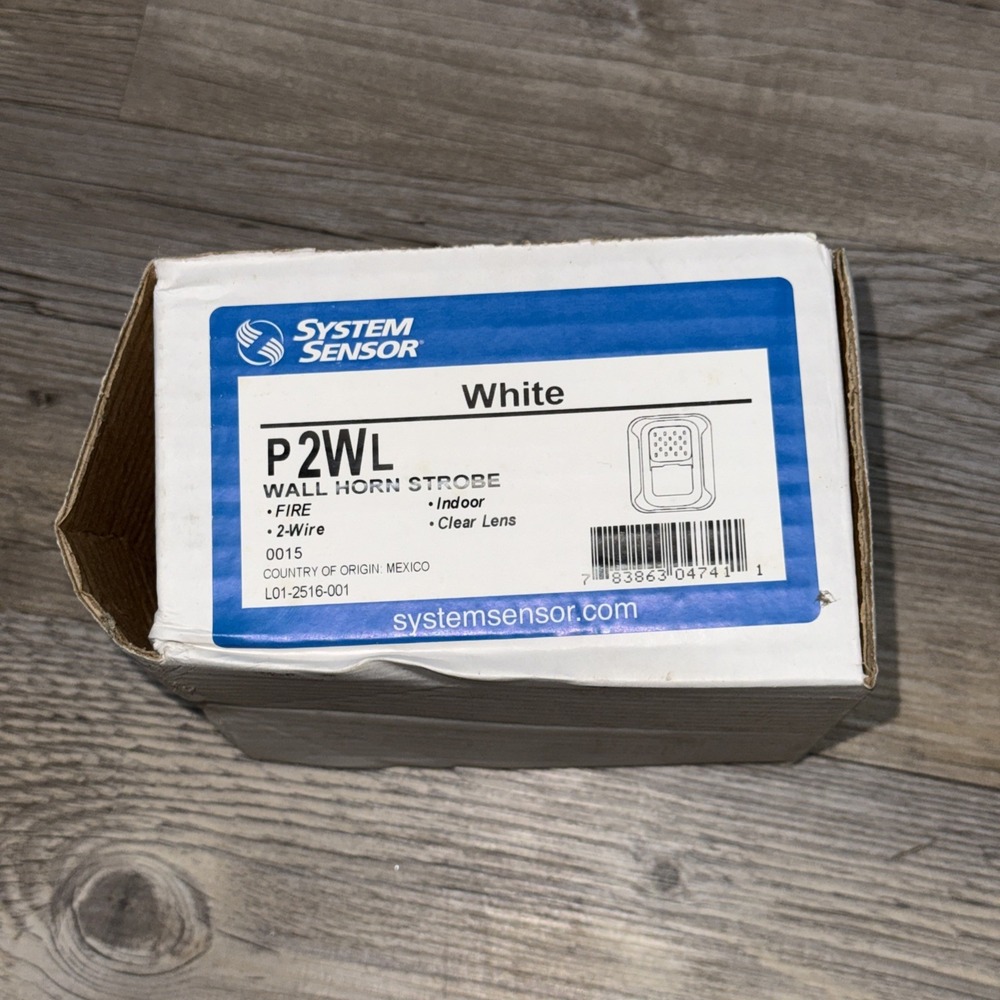 System Sensor P2WL Fire Alarm Horn Strobe Wall White